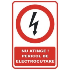Sticker psi pericol electrocutare 30x20cm